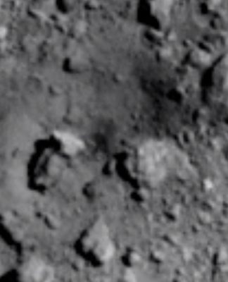 Superfície do asteroide Hayabusa / Foto: Divulgação Jaxa