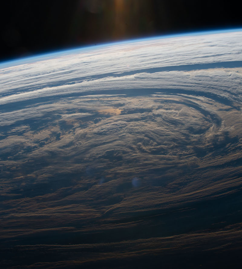 Foto do Oceano Índico tirada por astronauta na Estação Espacial Internacional / Foto: NASA