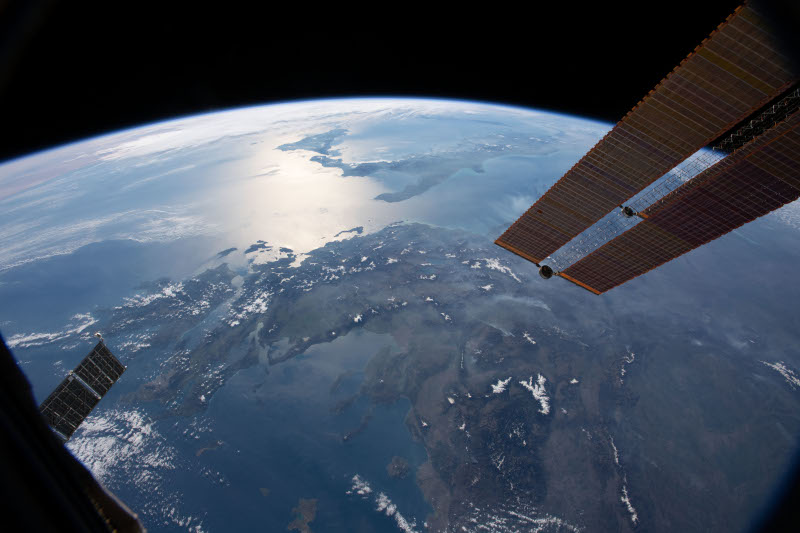 Grécia e Itália vistas da Estação Espacial Internacional / Foto: NASA