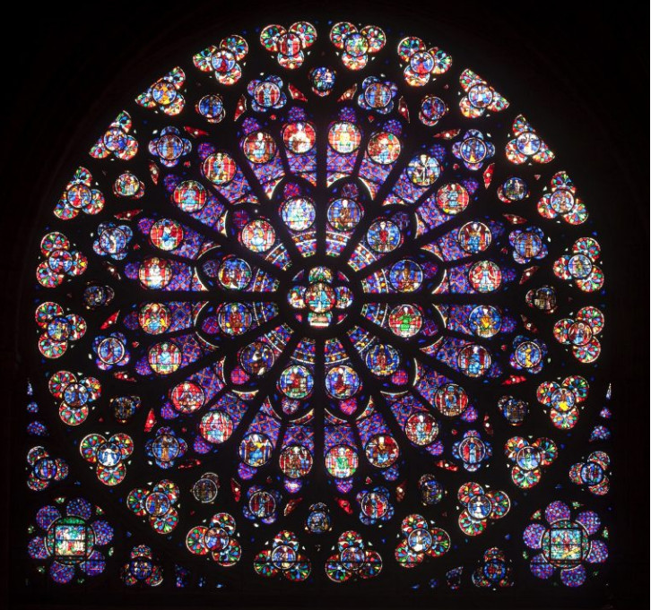 As rosáceas da catedral de Notre Dame / Foto: Reprodução Notre Dame