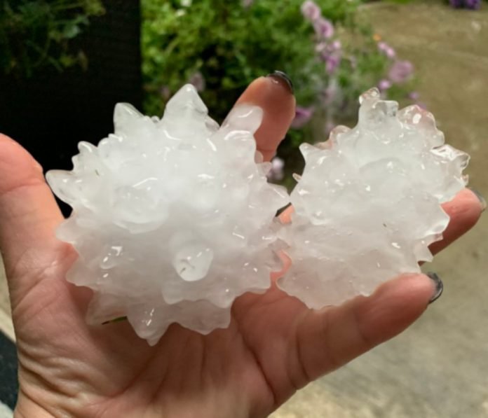 granizo chuva de granizo