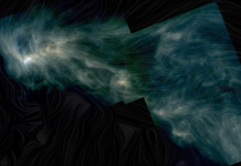 Telescópios mostram bela nuvem cósmica formadora de moléculas