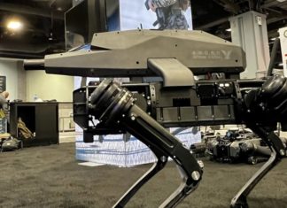 Empresa desenvolve cão robótico armado com rifle para o Exército dos EUA